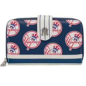 Loungefly New York Yankees Zip Around Wallet Navy Blue Red
